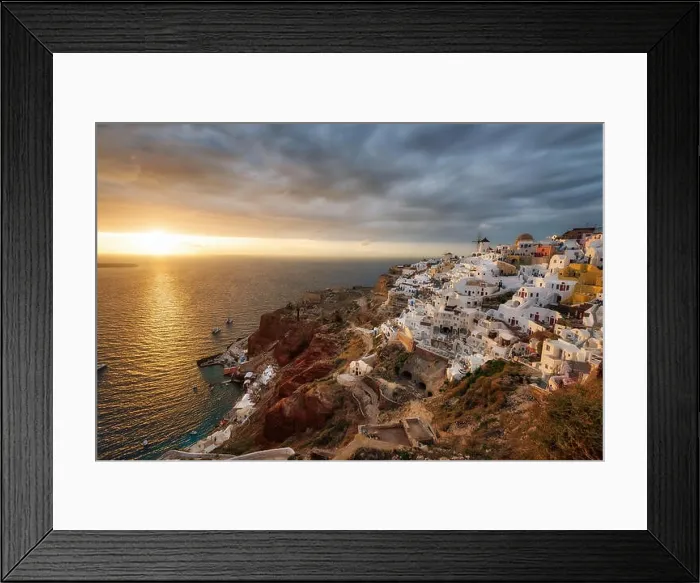 Framed Print : Santorini, Greek Island in the Aegean taken in April 2018 Framed Print : Santorini, Greek Island in the Aegean taken in April 2018