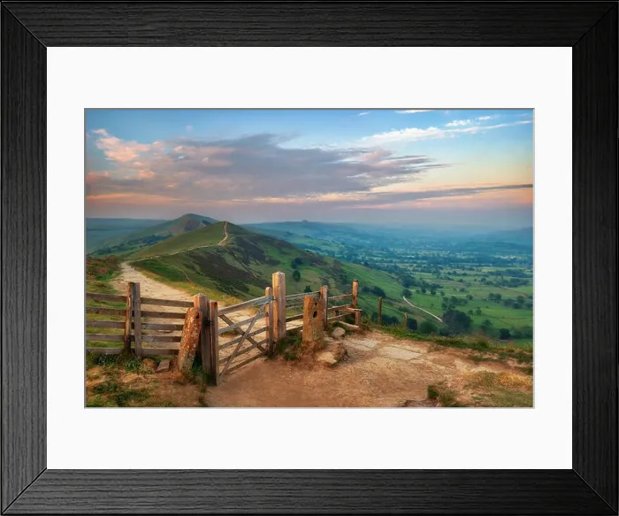 Framed Print : Hiking Path on Mam Top in Peak District during Sunset in 2018 Framed Print : Hiking Path on Mam Top in Peak District during Sunset in 2018