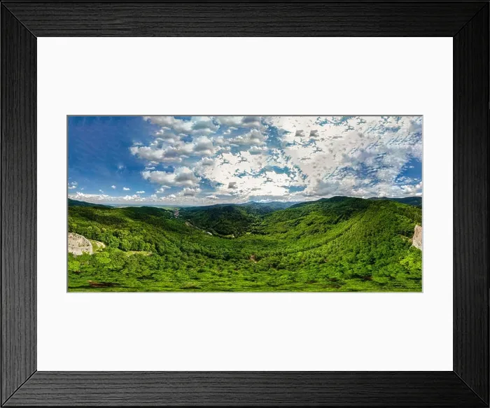 Framed Print : 360-degree panoramic aerial view from drone to Vosges mountains and ruins of medieval castle Spesbourg Framed Print : 360-degree panoramic aerial view from drone to Vosges mountains and ruins of medieval castle Spesbourg