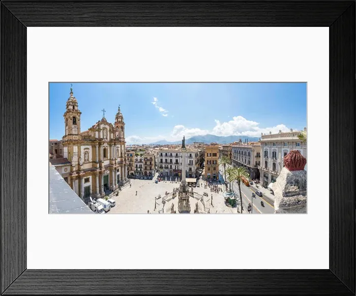 Framed Print : Church of Saint Dominic (Chiesa di San Domenico e Chiostro) and Immaculate Column at Piazza San Domenico in Palermo Framed Print : Church of Saint Dominic (Chiesa di San Domenico e Chiostro) and Immaculate Column at Piazza San Domenico in Palermo