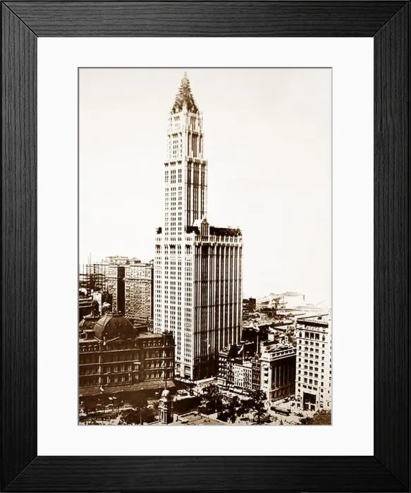 Framed Print : Woolworth Building, New York, early 1900s Framed Print : Woolworth Building, New York, early 1900s