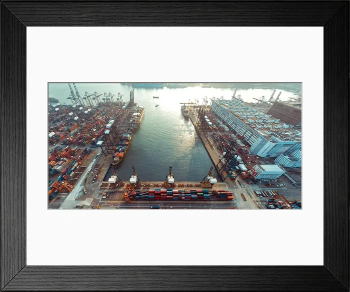 Framed Print : Aerial view panorama of Hong Kong and Kowloon City Framed Print : Aerial view panorama of Hong Kong and Kowloon City