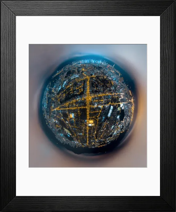Framed Print : Aerial view panorama of Hong Kong and Kowloon City Framed Print : Aerial view panorama of Hong Kong and Kowloon City