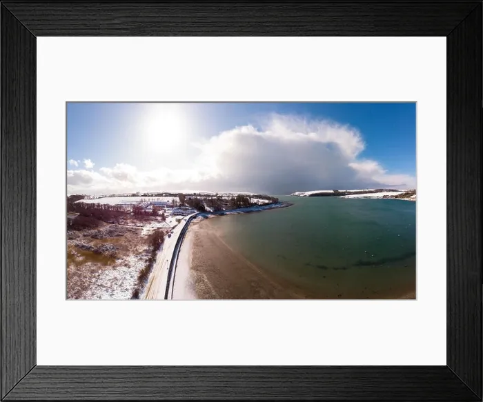 Framed Print : Aerial view of snowy landscape Framed Print : Aerial view of snowy landscape