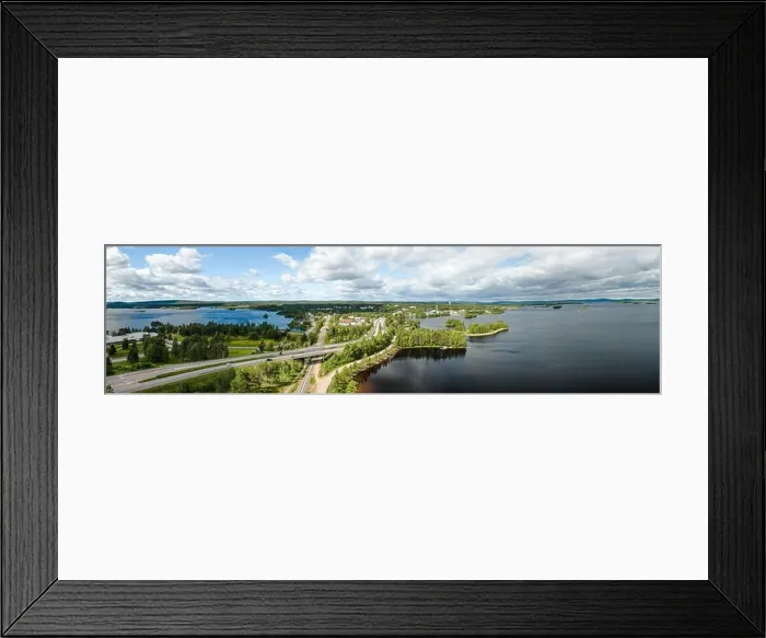 Framed Print : Kemijoki Finland, looking west from Kemijoki at Särkikangas part of the city showing the water surrounding the city Framed Print : Kemijoki Finland, looking west from Kemijoki at Särkikangas part of the city showing the water surrounding the city