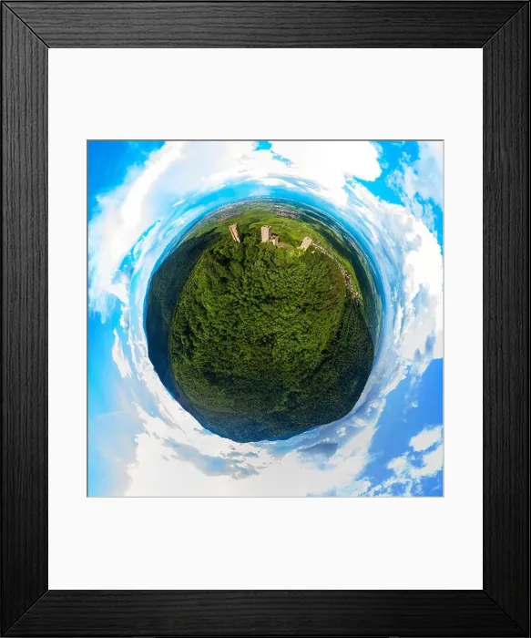 Framed Print : Spherical little planet view of Three Castles near Colmar, Alsace, France Framed Print : Spherical little planet view of Three Castles near Colmar, Alsace, France