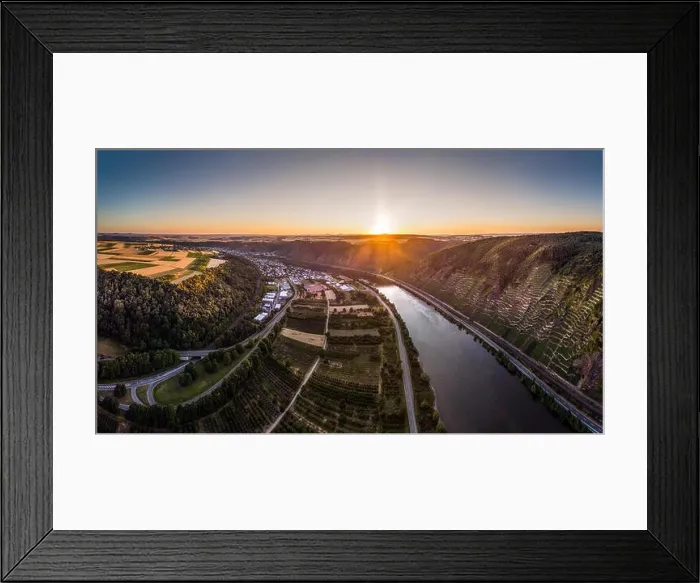 Framed Print : Mosel river by sunset Framed Print : Mosel river by sunset