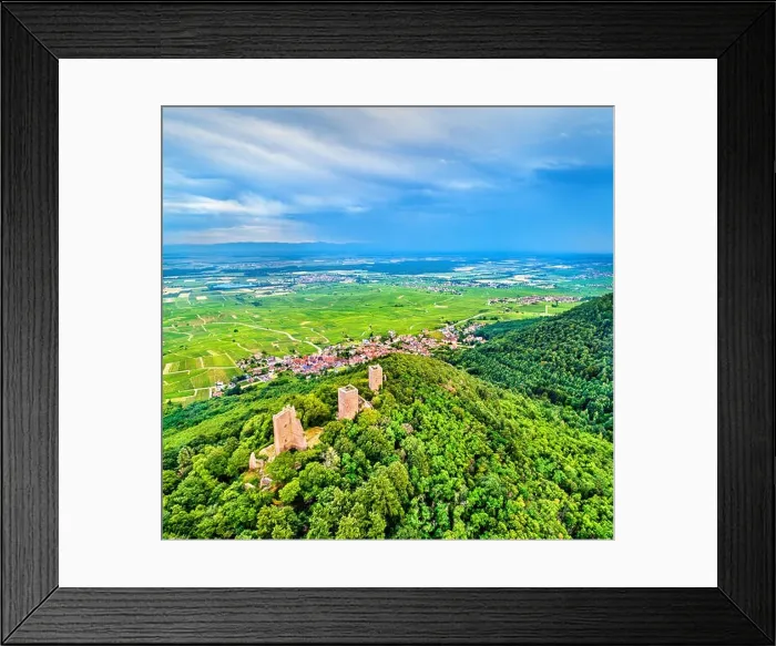 Framed Print : The Three Castles of Eguisheim or Husseren-les-Chateaux in the Haut-Rhin department - Alsace, France Framed Print : The Three Castles of Eguisheim or Husseren-les-Chateaux in the Haut-Rhin department - Alsace, France