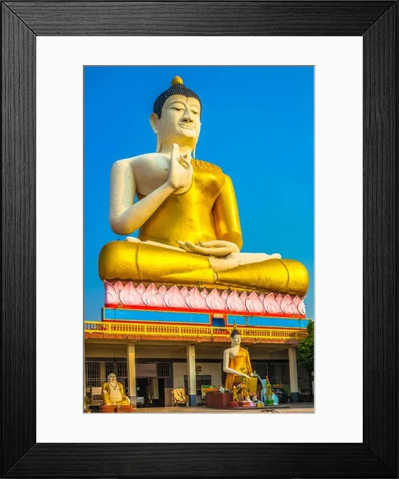 Framed Print : the beautiful big Buddha on the high mountain of what Loung Pu Tow in Pak Nam Pho Nakornsawan city Framed Print : the beautiful big Buddha on the high mountain of what Loung Pu Tow in Pak Nam Pho Nakornsawan city