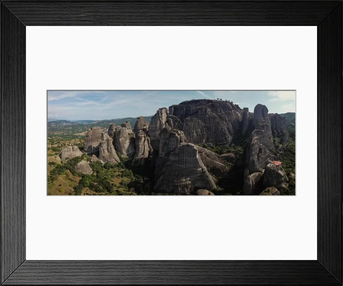 Framed Print : The Meteora is a rock formation in central Greece hosting one of the largest Framed Print : The Meteora is a rock formation in central Greece hosting one of the largest