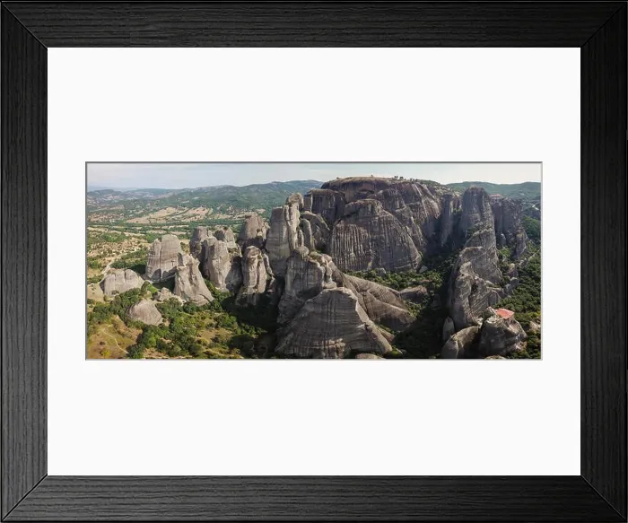 Framed Print : The Meteora is a rock formation in central Greece hosting one of the largest Framed Print : The Meteora is a rock formation in central Greece hosting one of the largest