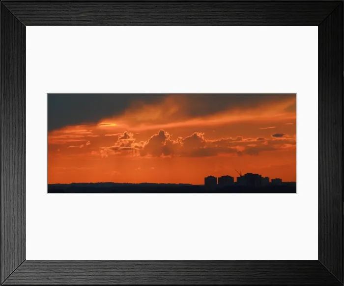 Framed Print : Beautiful, scary sky with clouds at sunset Framed Print : Beautiful, scary sky with clouds at sunset