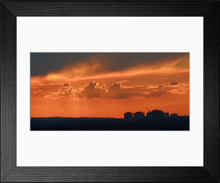 Framed Print : Eerie and beautiful sky with clouds at sunset Framed Print : Eerie and beautiful sky with clouds at sunset