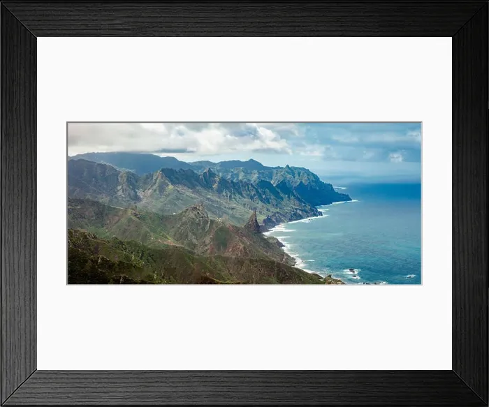 Framed Print : Beautiful volcanic island Tenerife - panorama top view from Mirador Cabeza de Tejo, Parque Rural Anaga, anaga Framed Print : Beautiful volcanic island Tenerife - panorama top view from Mirador Cabeza de Tejo, Parque Rural Anaga, anaga