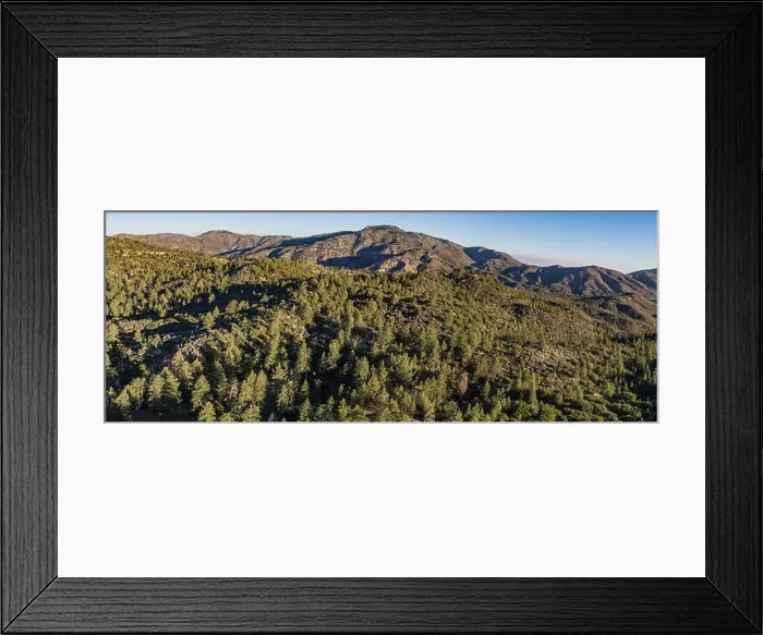 Framed Print : Panoramic view of mountains covered by forest in the southern part of California Framed Print : Panoramic view of mountains covered by forest in the southern part of California