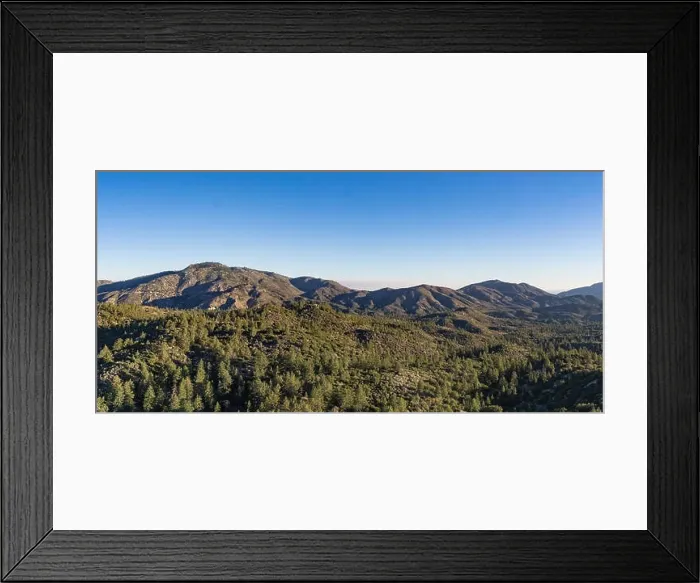 Framed Print : Line of mountain tops and ridges in the National Forest of southern California Framed Print : Line of mountain tops and ridges in the National Forest of southern California