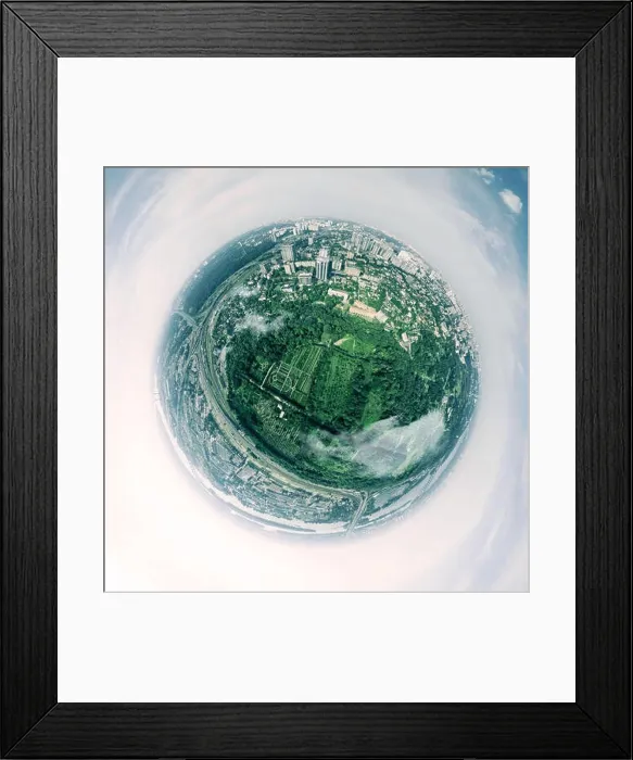 Framed Print : Panorama of 360 degrees of the National Botanical Garden in Kiev. Aerial view Framed Print : Panorama of 360 degrees of the National Botanical Garden in Kiev. Aerial view