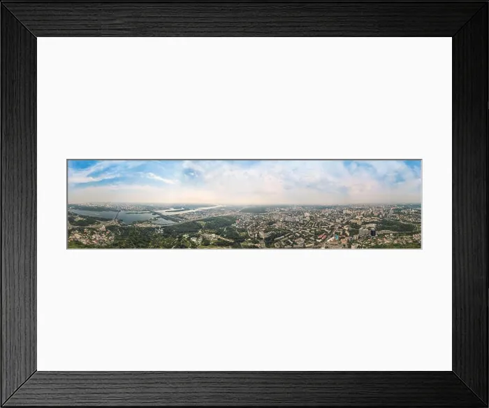 Framed Print : Panorama of 360 degrees of the National Botanical Garden in Kiev. Aerial view Framed Print : Panorama of 360 degrees of the National Botanical Garden in Kiev. Aerial view