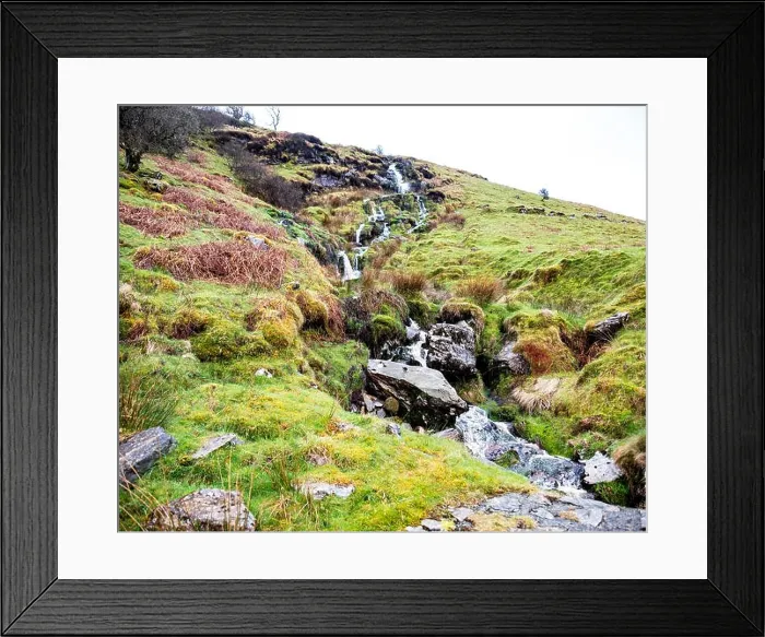 Framed Print : Waterfall and river at Ystad Ybytsy Estate in Wales - United Kingdom Framed Print : Waterfall and river at Ystad Ybytsy Estate in Wales - United Kingdom