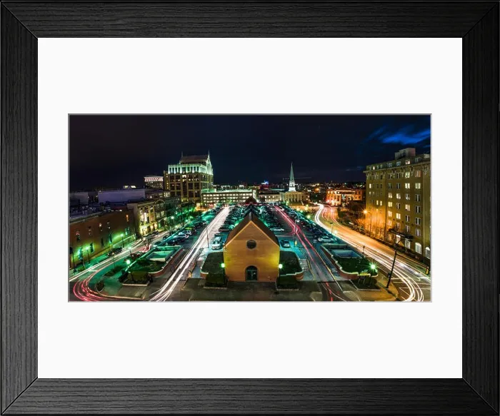 Framed Print : Long Exposure of the Downtown Greenville, South Carolina, USA Skyline at Night Framed Print : Long Exposure of the Downtown Greenville, South Carolina, USA Skyline at Night