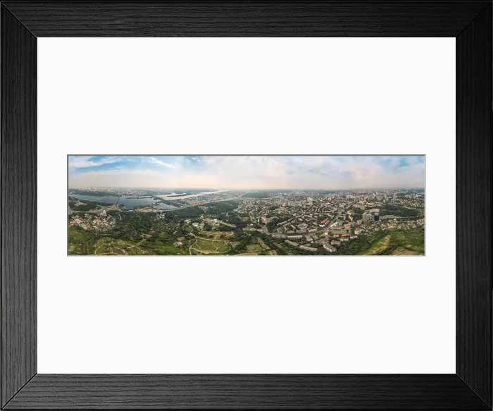 Framed Print : Panorama of 360 degrees of the National Botanical Garden in Kiev. Aerial view Framed Print : Panorama of 360 degrees of the National Botanical Garden in Kiev. Aerial view