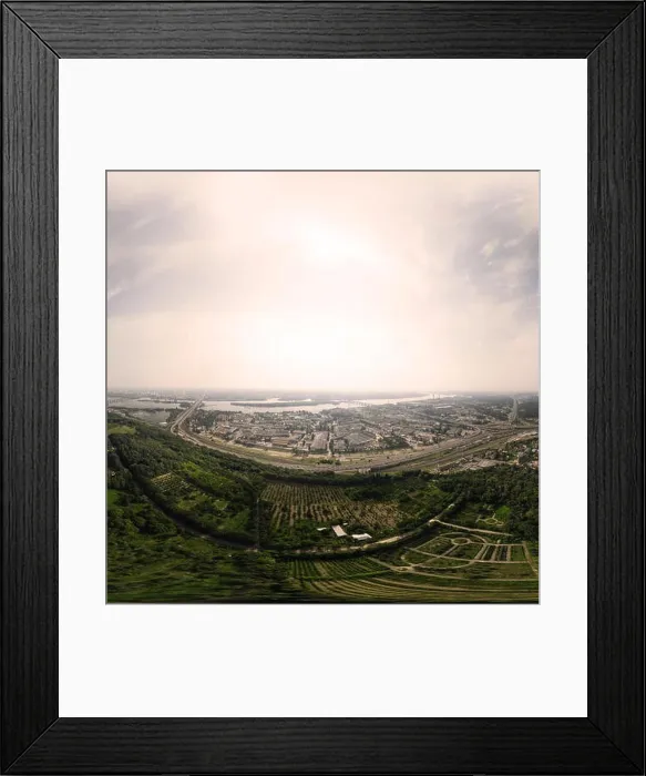 Framed Print : Aerial view Panorama of Kiev city above the National Botanical Garden Framed Print : Aerial view Panorama of Kiev city above the National Botanical Garden