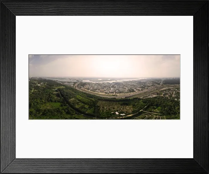 Framed Print : Panorama of 360 degrees of the National Botanical Garden in Kiev. Aerial view Framed Print : Panorama of 360 degrees of the National Botanical Garden in Kiev. Aerial view