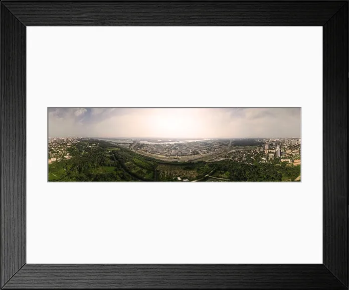 Framed Print : Aerial view 360 degrees panorama of Kiev above the National Botanical Garden named after M.M. Grishka Framed Print : Aerial view 360 degrees panorama of Kiev above the National Botanical Garden named after M.M. Grishka