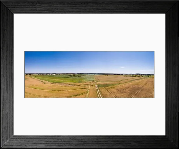 Framed Print : Aerial landscape with beautiful summer fields. Summer drone field landscape. European fields Framed Print : Aerial landscape with beautiful summer fields. Summer drone field landscape. European fields