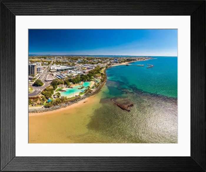 Framed Print : Aerial drone view of Settlement Cove Lagoon, Redcliffe, Brisbane, Australia Framed Print : Aerial drone view of Settlement Cove Lagoon, Redcliffe, Brisbane, Australia