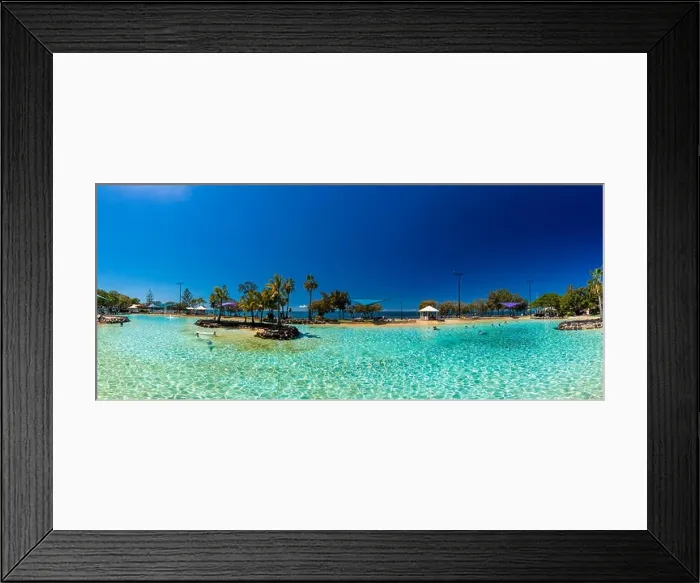 Framed Print : Brisbane, AUS - Sept 09, 2018: Settlement Cove Lagoon on the beach on sunny day, Redcliffe, Brisbane, Australia Framed Print : Brisbane, AUS - Sept 09, 2018: Settlement Cove Lagoon on the beach on sunny day, Redcliffe, Brisbane, Australia