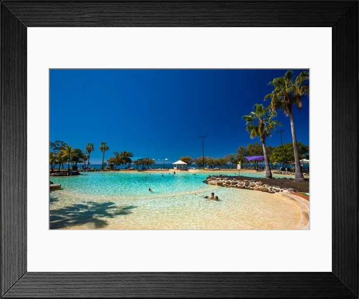 Framed Print : Brisbane, AUS - Sept 09, 2018: Settlement Cove Lagoon on the beach on sunny day, Redcliffe, Brisbane, Australia Framed Print : Brisbane, AUS - Sept 09, 2018: Settlement Cove Lagoon on the beach on sunny day, Redcliffe, Brisbane, Australia