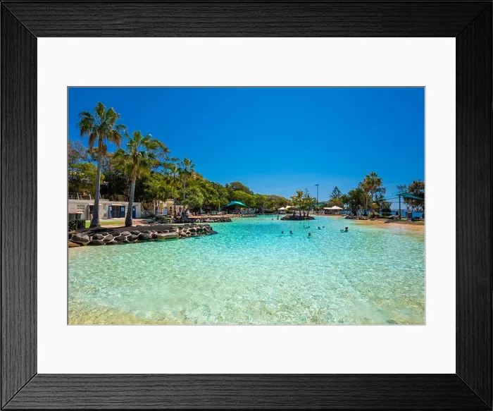 Framed Print : Brisbane, AUS - Sept 09, 2018: Settlement Cove Lagoon on the beach on sunny day, Redcliffe, Brisbane, Australia Framed Print : Brisbane, AUS - Sept 09, 2018: Settlement Cove Lagoon on the beach on sunny day, Redcliffe, Brisbane, Australia