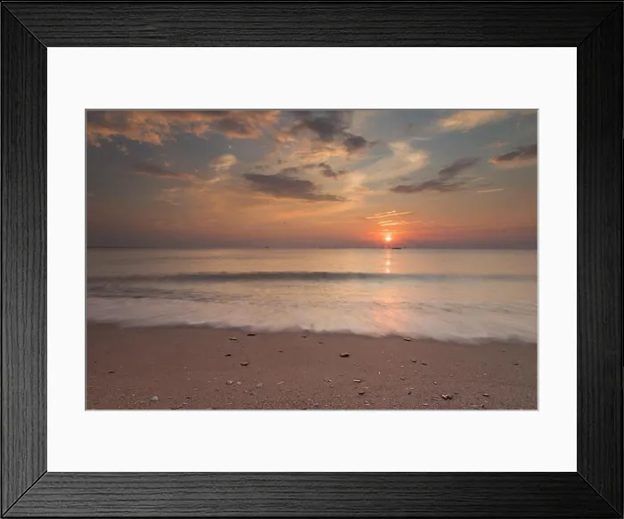 Framed Print : Aerial view above the Black Sea, Romania