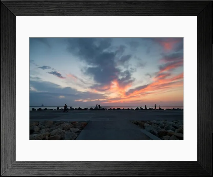 Framed Print : Aerial view above the Black Sea, Romania