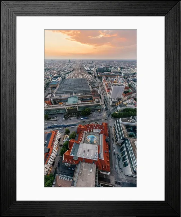 Framed Print : Munich city air drone 360 vr virtual reality panorama Framed Print : Munich city air drone 360 vr virtual reality panorama