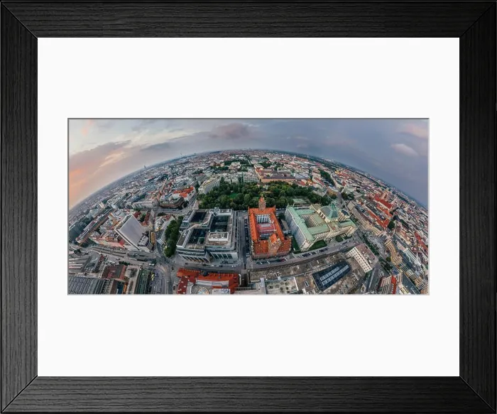 Framed Print : Munich city air drone 360 vr virtual reality panorama Framed Print : Munich city air drone 360 vr virtual reality panorama
