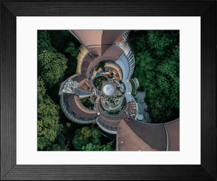 Framed Print : Munich city air drone 360 vr virtual reality panorama Framed Print : Munich city air drone 360 vr virtual reality panorama
