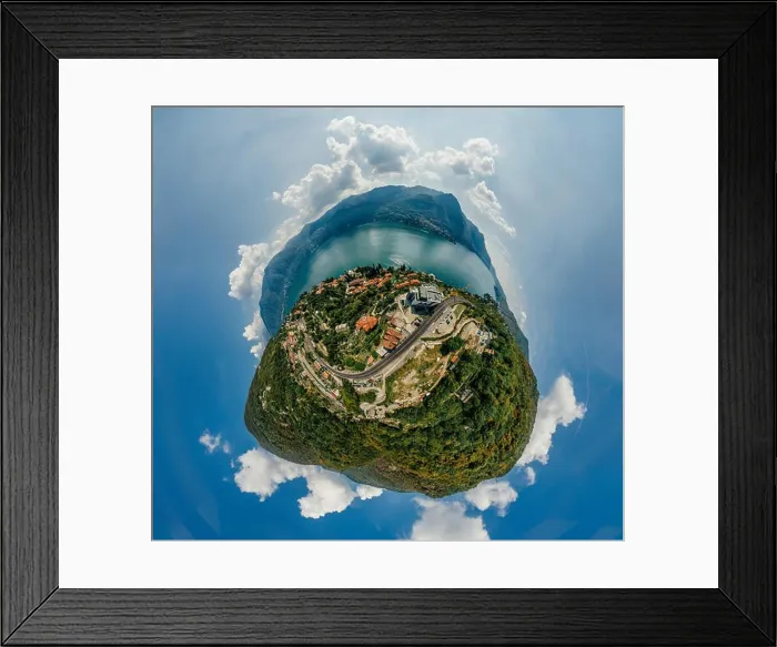 Framed Print : Italy Como Lake drone Air 360 vr virtual reality drone panorama Framed Print : Italy Como Lake drone Air 360 vr virtual reality drone panorama
