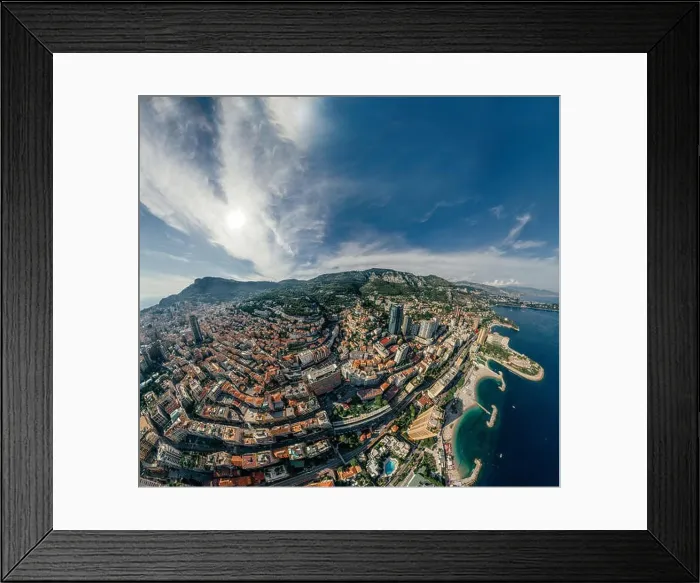 Framed Print : Mountains in Monaco Monte-Carlo city riviera Drone summer photo Air 360 vr virtual reality drone panorama Framed Print : Mountains in Monaco Monte-Carlo city riviera Drone summer photo Air 360 vr virtual reality drone panorama