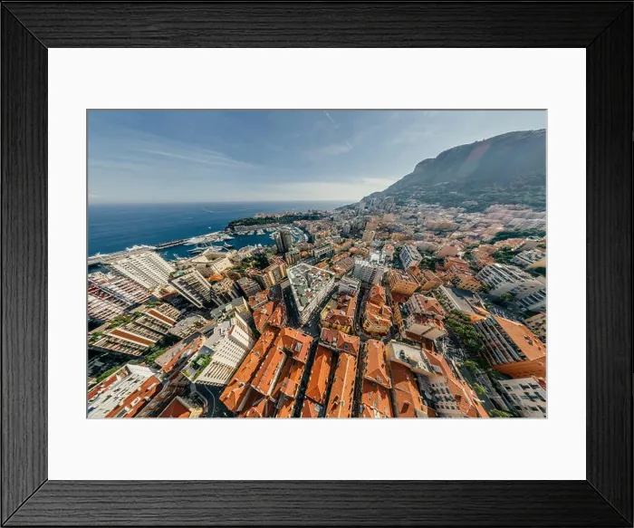 Framed Print : Mountains in Monaco Monte-Carlo city riviera Drone summer photo Air 360 vr virtual reality drone panorama Framed Print : Mountains in Monaco Monte-Carlo city riviera Drone summer photo Air 360 vr virtual reality drone panorama
