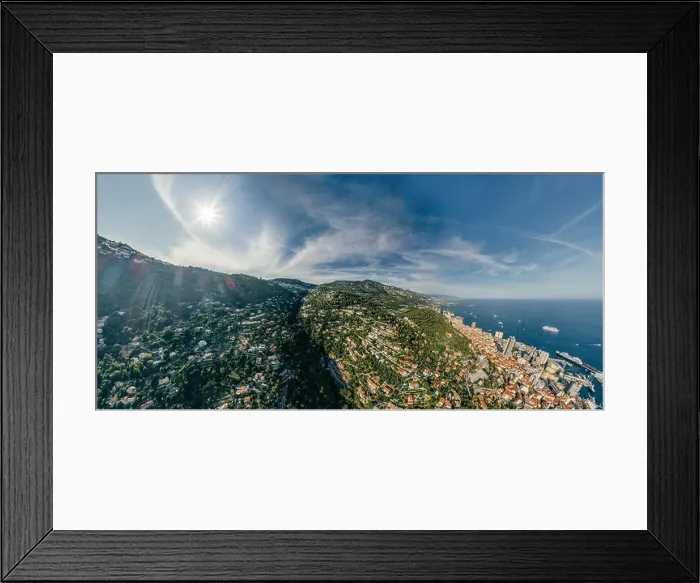 Framed Print : Mountains in Monaco Monte-Carlo city riviera Drone summer photo Air 360 vr virtual reality drone panorama Framed Print : Mountains in Monaco Monte-Carlo city riviera Drone summer photo Air 360 vr virtual reality drone panorama