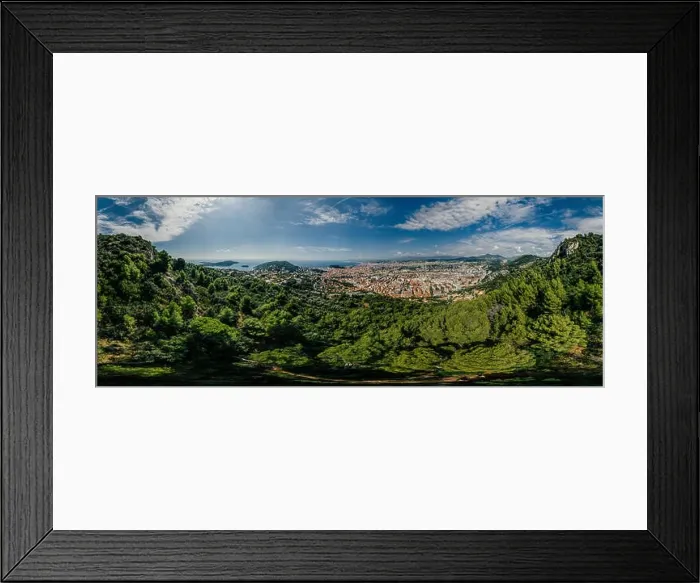 Framed Print : Nice city in the south of France on the azure coast drone Air 360 vr virtual reality drone panorama Framed Print : Nice city in the south of France on the azure coast drone Air 360 vr virtual reality drone panorama