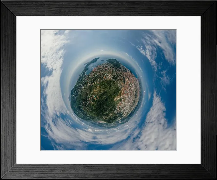 Framed Print : Nice city in the south of France on the azure coast Air 360 vr virtual reality drone panorama Framed Print : Nice city in the south of France on the azure coast Air 360 vr virtual reality drone panorama