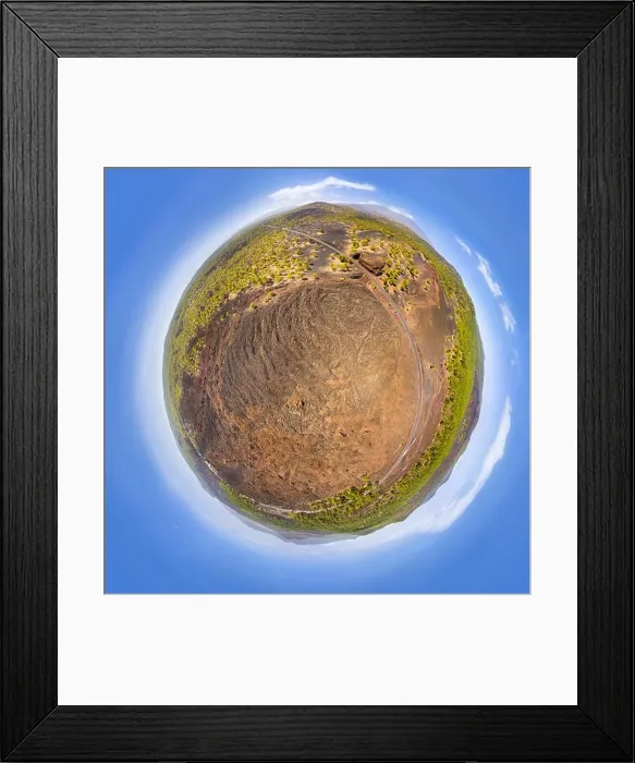 Framed Print : Tenerife El Teide Volcano Aerial 360° Little Planet Framed Print : Tenerife El Teide Volcano Aerial 360° Little Planet