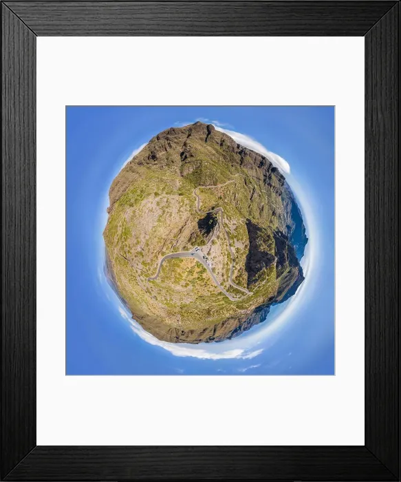 Framed Print : Masca Valley 360° Little Planet Framed Print : Masca Valley 360° Little Planet
