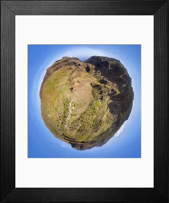Framed Print : Masca Valley 360° Little Planet Framed Print : Masca Valley 360° Little Planet