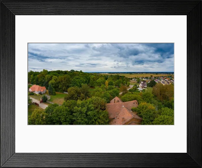 Framed Print : View from above on small village in Poland Framed Print : View from above on small village in Poland