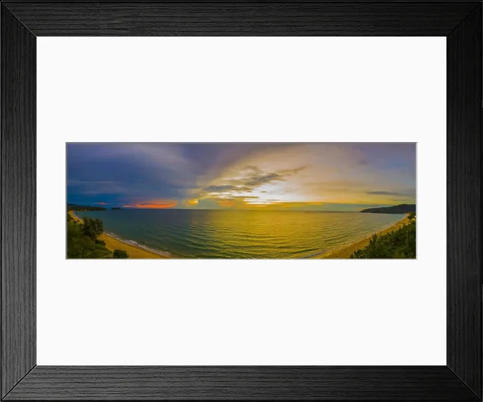 Framed Print : aerial view sunset at Karon beach Phuket Thailand Framed Print : aerial view sunset at Karon beach Phuket Thailand