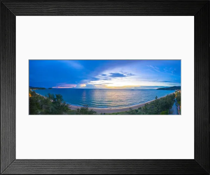 Framed Print : aerial view sunset at Karon beach Phuket Thailand Framed Print : aerial view sunset at Karon beach Phuket Thailand